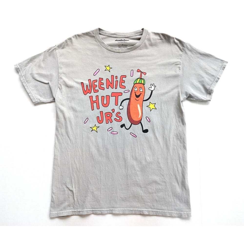 Weenie Hut Jrs Shirt Mens Large Spongebob SquarePants Gray Nickelodeon